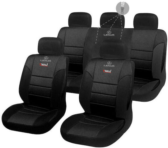 Takeposition Set Huse Auto 9buc Piele sintetica Negru