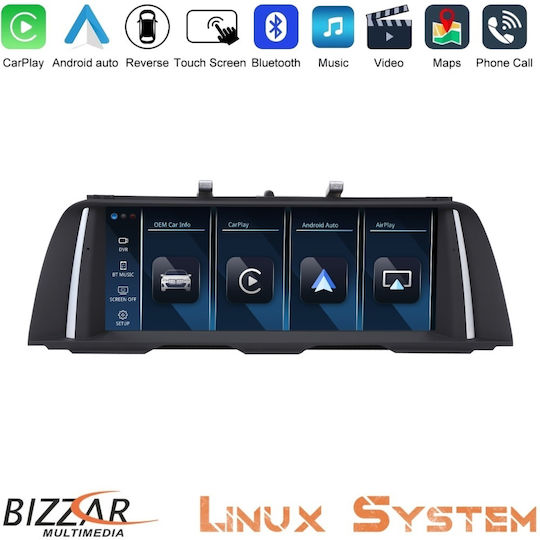 Bizzar Ηχοσύστημα Αυτοκινήτου για BMW Σειρά 5 2010 – 2012 (Bluetooth/USB/AUX/WiFi/GPS/Apple-Carplay/Android-Auto) με Οθόνη Αφής 10.25"