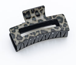 Haarspange mit Animal-Print - Grau
