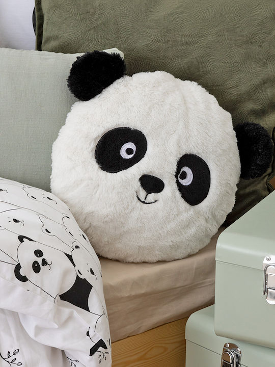 Atmosphera Round Kids Decorative Pillow Panda White Ø27cm