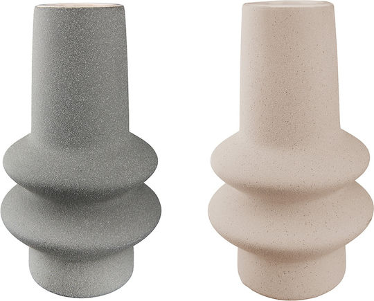ArteLibre Σετ Διακοσμητικα Βάζα Κεραμικά Radon 11x11xΥ195cm 2τμχ (Διάφορα Χρώματα)