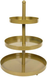 Mplco Amstel Μεταλλική Εταζέρα 3 Ορόφων Χρυσή Ø35cm Π25.5xΜ35cm Mplco Amstel Μεταλλική Εταζέρα 3 Ορόφων Χρυσή Ø35cm Π25.5xΜ35cm