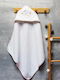 abo Baby Bath Towel Hooded Moon Princess White 75x75cm ABO-32500-08-White