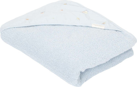 Little Dutch Βρεφική Κάπα-Μπουρνούζι με Κουκούλα Blue 75x75εκ.