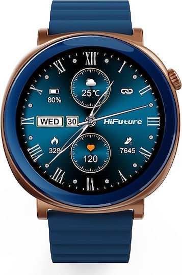 HiFuture Aurora Smartwatch with Heart Rate Monitor (Blue)