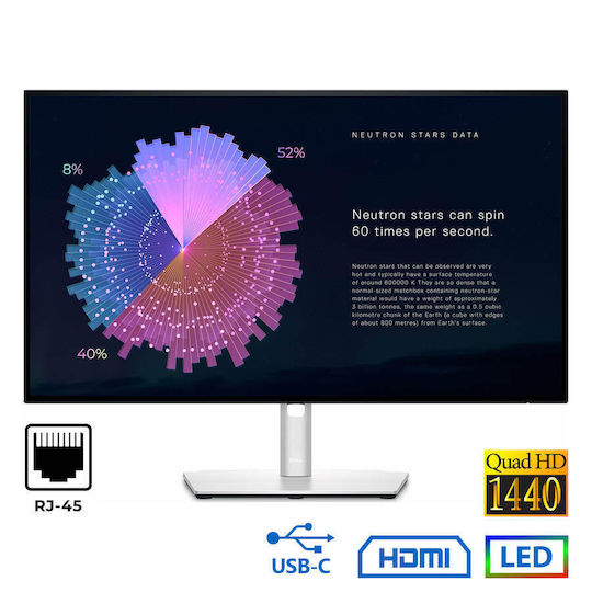 Dell U2722DE Реновиран клас A TFT-LCD Монитор 27" QHD 2560x1440