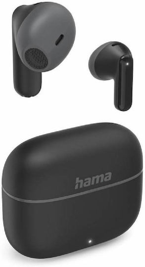 HAMA Freedom Light II Earbud Bluetooth Handsfree Earphones with Charging Case Black