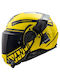 LS2 Advant II Tape Matt Yellow Κράνος Μηχανής Flip-Up ECE 22.06 1750gr με Pinlock και Sunvisor