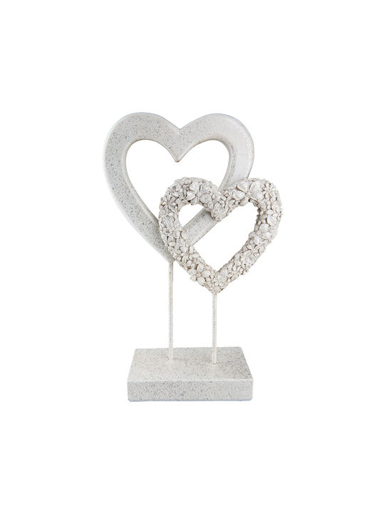 ArteLibre Decorative Heart Flower Heart made of Metallic 14.5x6.5x24cm 1pcs