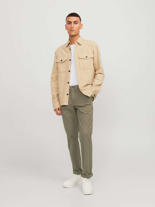 Jack & Jones Мъжки Панталон Чинос Еластичен Тяс...