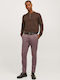Pantaloni Chino Elastic cu Croială Slim Violet