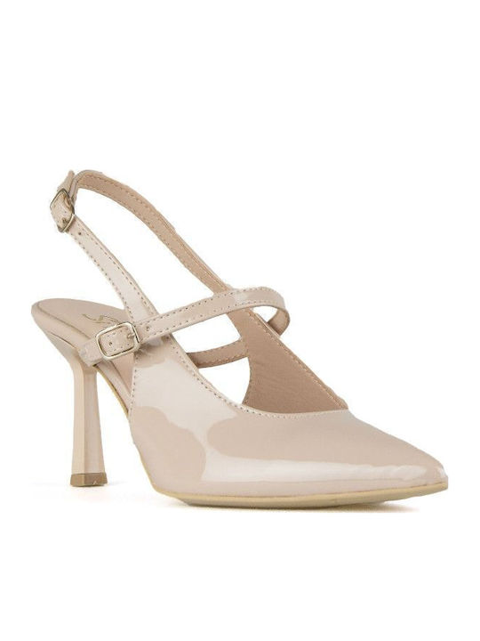 Pointed Toe Pink Heels with Strap