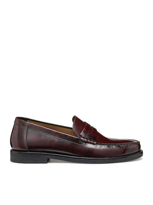 Geox Ανδρικά Loafers σε Μπορντό Χρώμα
