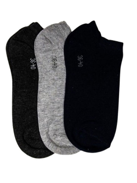 Sensi Solid Color Socks Blue-Grey-Anthracite 3Pack