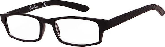 Clear View Lesebrille +3.00 in Schwarz Farbe