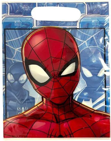Spiderman Plastik Tasche für Geschenke mit Motiv "Spiderman" Bunt 10Stück