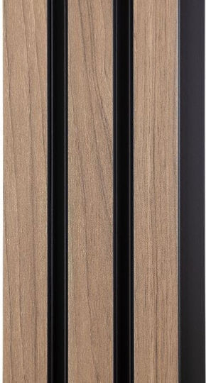 3D Wandpaneele Aus PVC Braune 280x12cm 3D Wandpaneele Aus PVC Braune 280x12cm