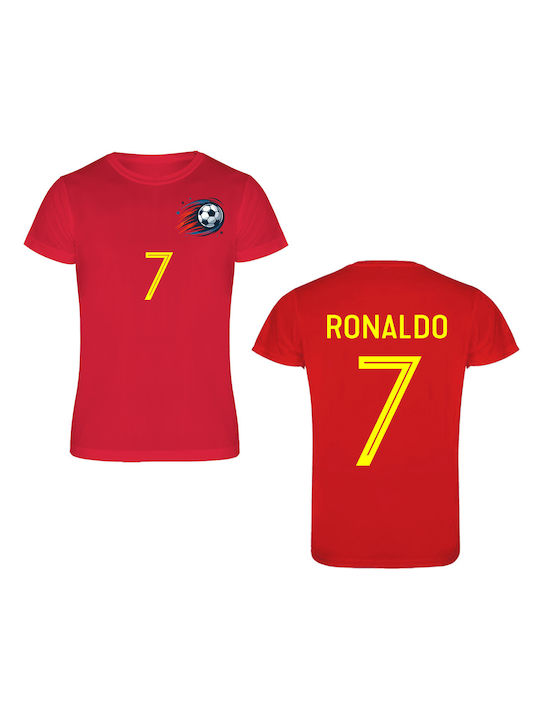 Kids' Football Jersey Ronaldo Red