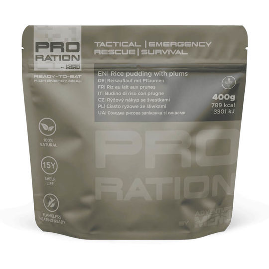 Pro Ration Rice Pudding Plums Επιδόρπιο 788kcal 400gr - 15 Έτη
