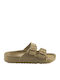 Flache Sandalen für Damen in Braun Farbe