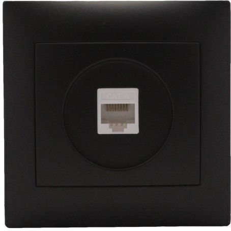 Redled Redled Netzwerksteckdose mit Gehäuse Typ Cat6 in Schwarz