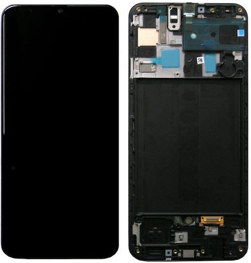 Samsung Screen & Front Face A505f with Touch Mechanism for SAMSUNG A50 (Black)