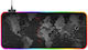 Mousepad Gaming din Cauciuc Piramidă cu LED RGB, Anti-alunecare, Rezistent la Apă, Hartă Mondială, Cablu USB Inclus, 80 x 30cm