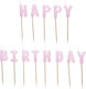 "Happy Birthday" Candles Lilac