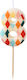 Number 8 Candle with Multicolored Rhombuses