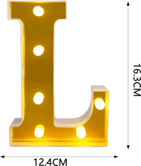 Tpster Lămpi Decorative Pentru Masă LED Alb Cald Scrisoare