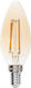 Atmosphera Amber Straight C35 Λάμπα LED 2W 90mm για Ντουί E14 και Σχήμα C35