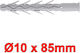 Friulsider Tup4 Langer Nylon-Dübel mit hoher Expansion Ø10x85mm 6410001008500