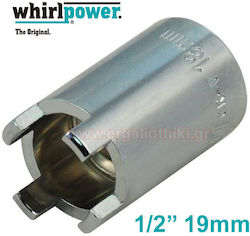 Whirlpower Nuss Sechskant mit Vierkant-Antrieb 1/2" 1Stück