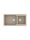 Sanitec Ultra Granite 803 03-05-09800 Drop-In Sink Synthetic Granite W100xD50cm Bianco