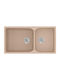 Sanitec Classic 307 03-02-30700 Drop-In Мивка от Синтетичен Гранит Ш92xД52см Гранитен пясък