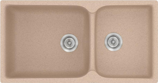 Sanitec Classic 307 03-02-30700 Drop-In Sink Synthetic Granite W92xD52cm Granite Sand