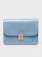 Enriketa Women's Shoulder Crossbody Bag Crocodile Light Blue