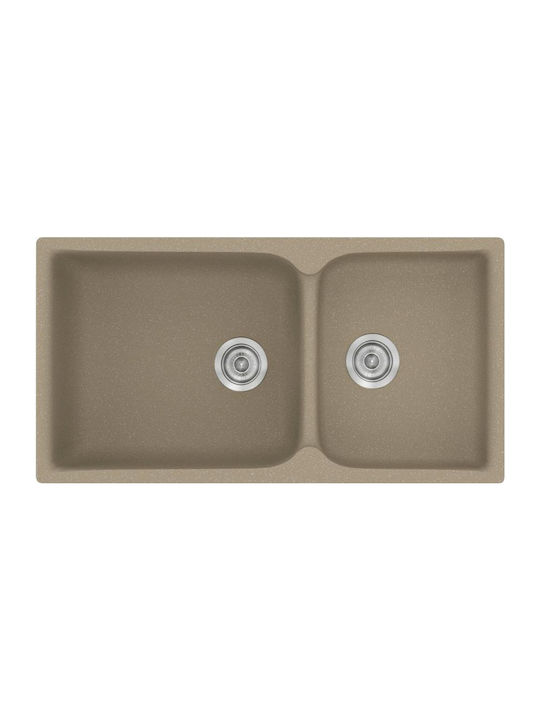 Sanitec Classic Drop-In Kitchen Sink Made of Li...