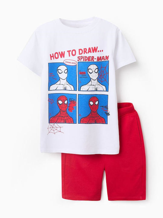 Kinder-Set mit Shorts Sommer 2Stück Red, White