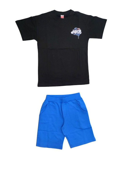 Joyce Set De Îmbrăcăminte Pentru Copii Cu Pantaloni Scurți Negru 2 Bucăți Joyce Set De Îmbrăcăminte Pentru Copii Cu Pantaloni Scurți Negru 2 Bucăți