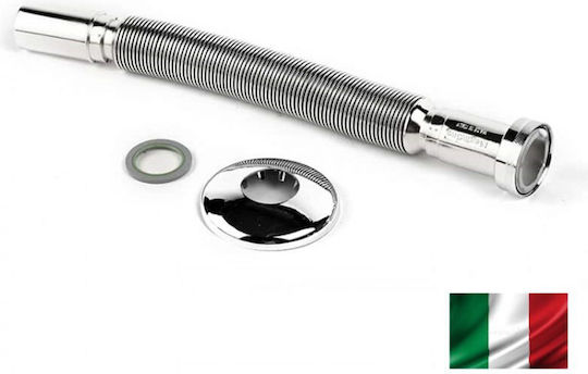 Bonomini Siphon Sink Flexible with Output 32mm Silver
