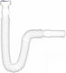 Bonomini Plastic Siphon Sink Flexible with Output 40mm White