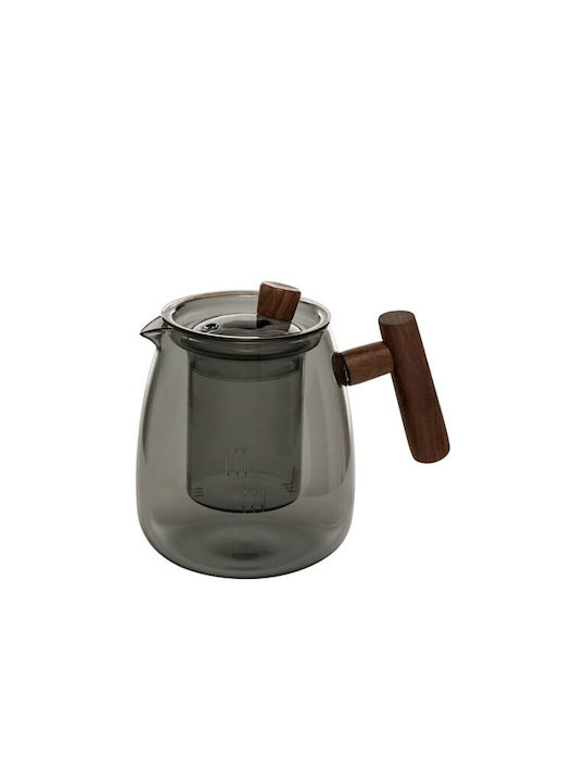 Secret de Gourmet Τσαγιέρα με Φίλτρο Γυάλινη Γκρι 800ml