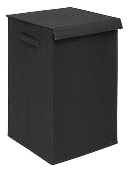 5Five Wäschekorb Stoff 74lt mit Deckel 37x36.5x60cm Schwarz 5Five Wäschekorb Stoff 74lt mit Deckel 37x36.5x60cm Schwarz