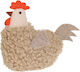 Cream Felt Decorative Hen 21x18x10cm