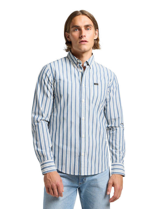 Lee Langärmlig Baumwolle Hemd White