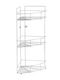 TnS Corner Wall Mounted Bathroom Shelf Metallic with 3 Shelves 25x25x60cm Silver