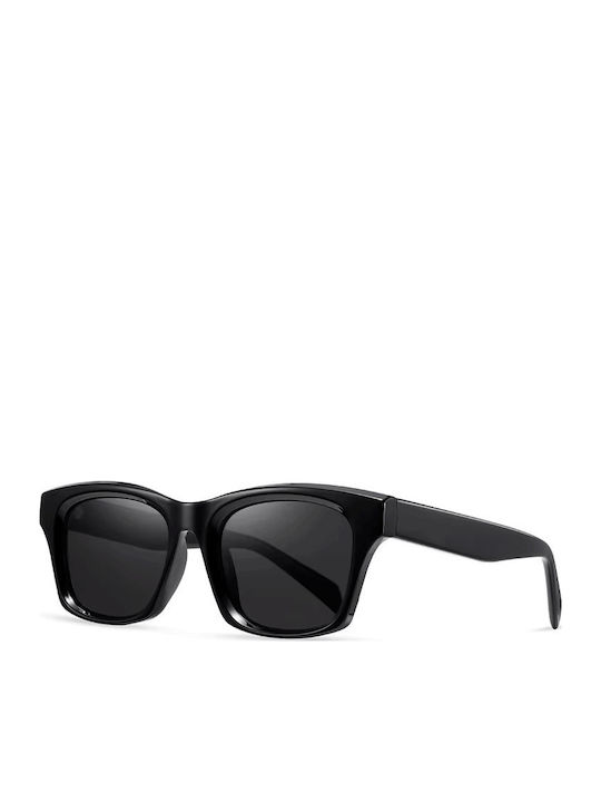Moscow Mule Unisex Sunglasses with Black Plastic Frame and Black Polarized Lens MM/31113/1-Black-Pulse