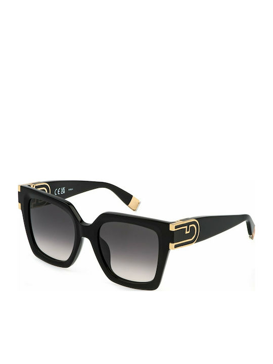 Furla 0700 Damen Sonnenbrille mit Schwarz Kunststoff Gestell FU878 0700
