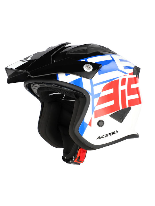 Acerbis Aria White/Blue/Red Motorcycle Helmet J...